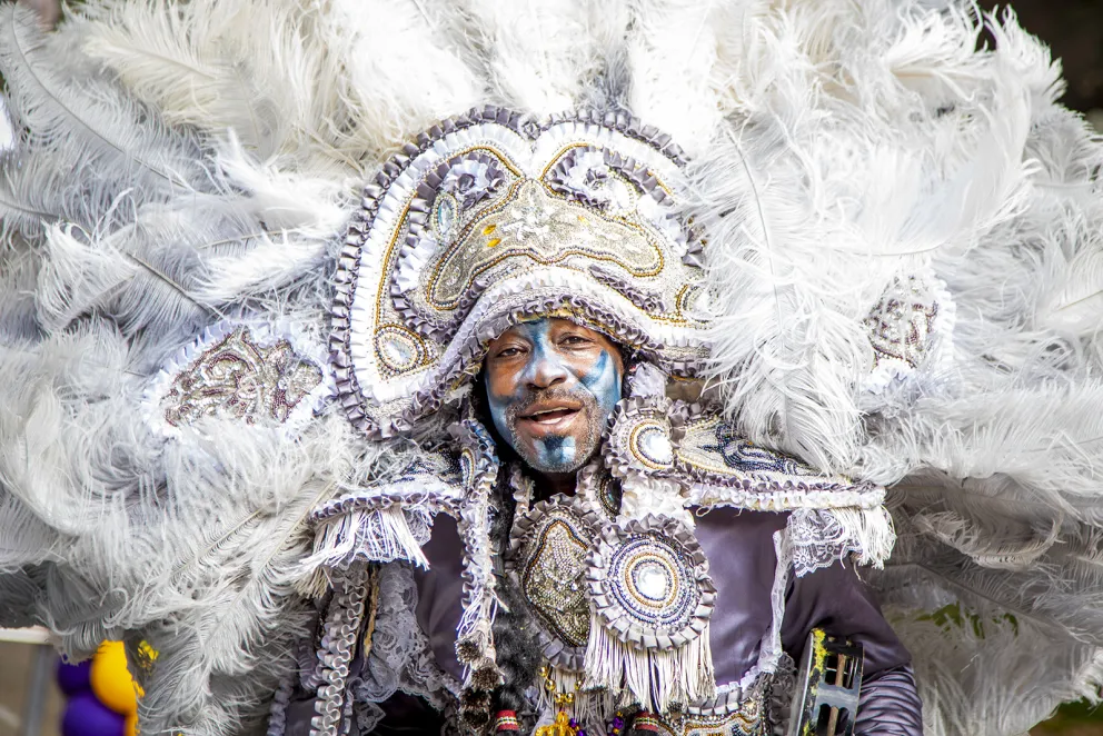 LSU1586 Mardi Gras Indian at Mardi Gras Mambo.jpg